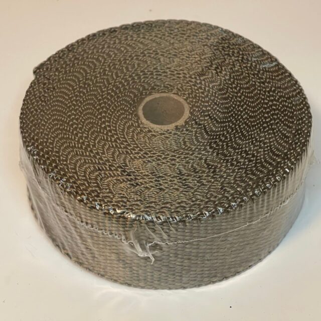 15 meters x 50mm Titanium Exhaust Heat Wrap